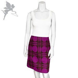 BODEN Mod Geometric Wool Blend Lined pencil skirt